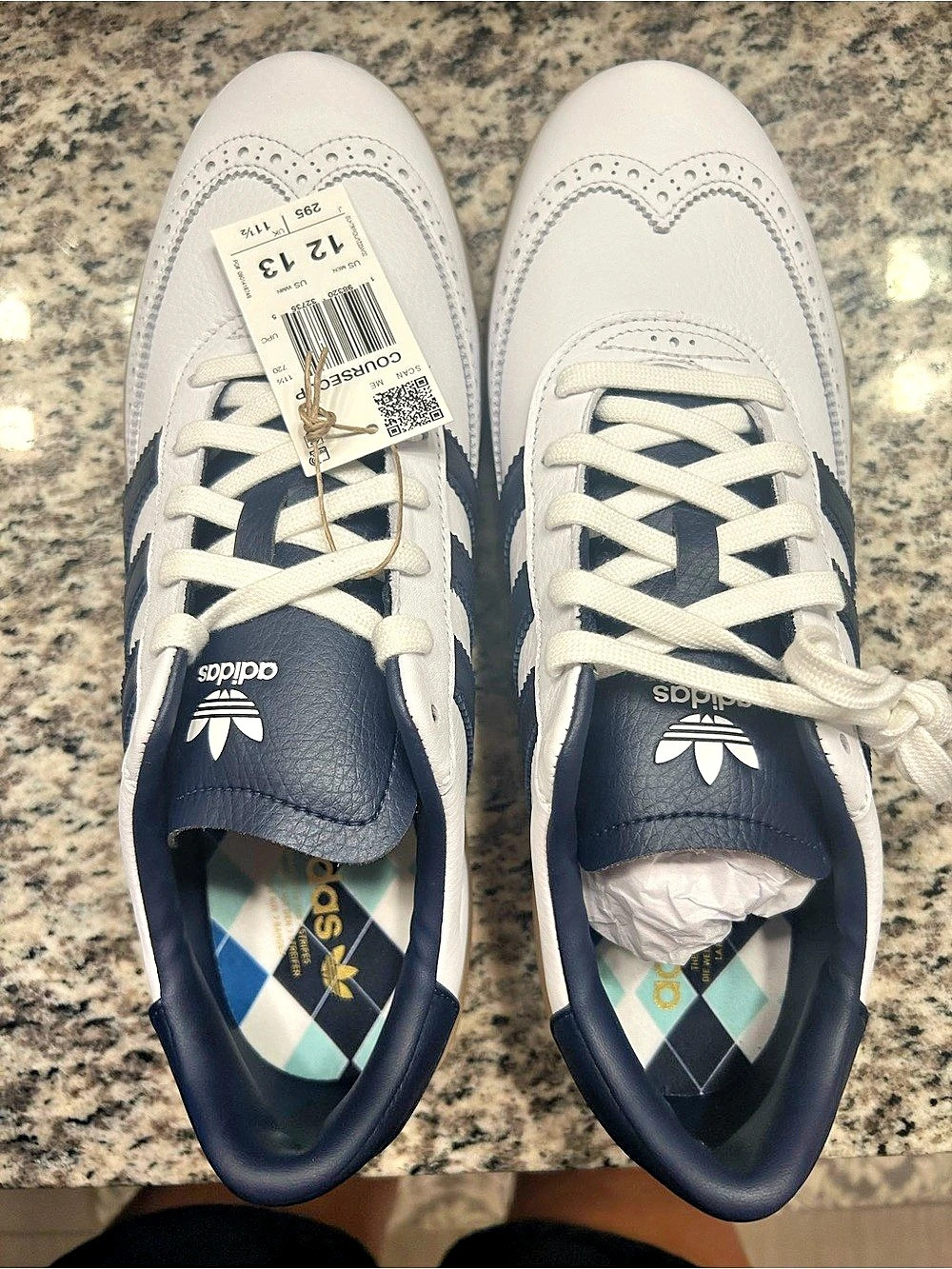 adidas Coursecup White & Blue US 12 M / US 13 W
